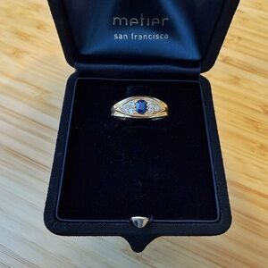 Metier SF Vintage Evil Eye Sapphire and Diamond Women's Ring